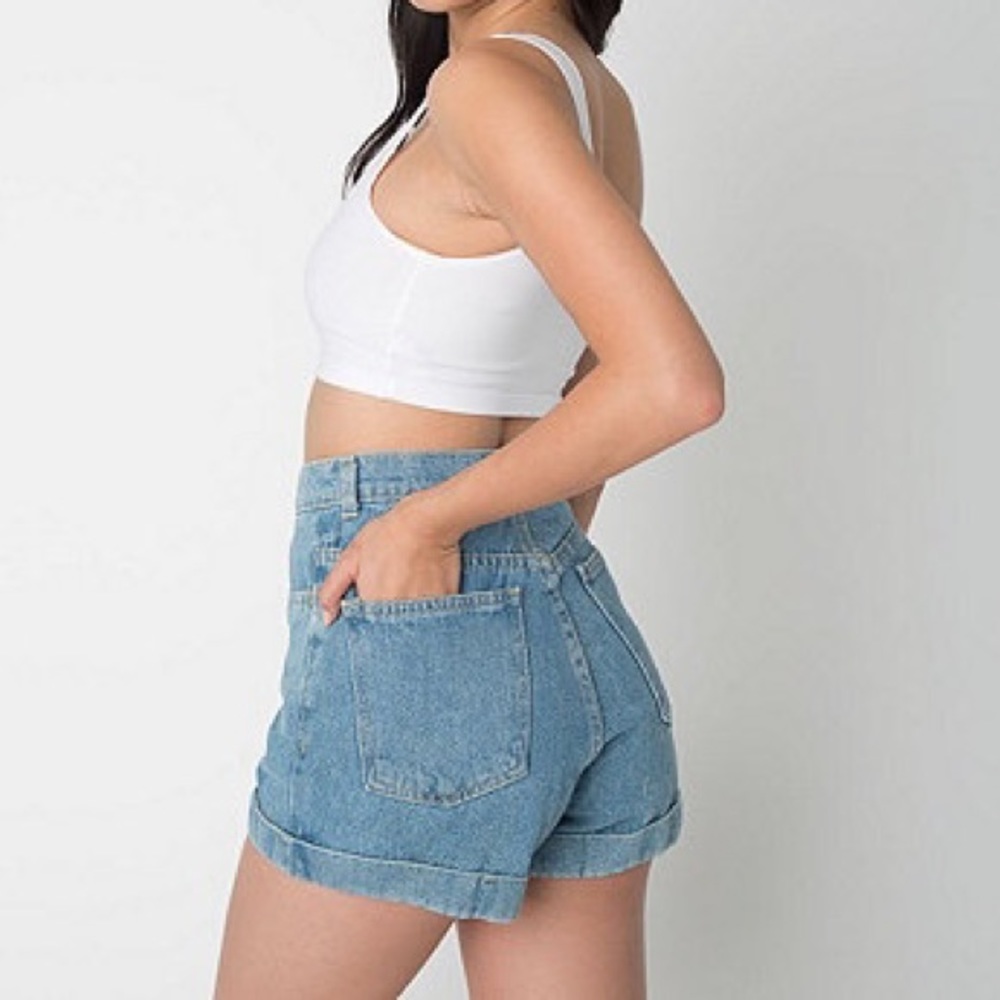 High waist jean shorts